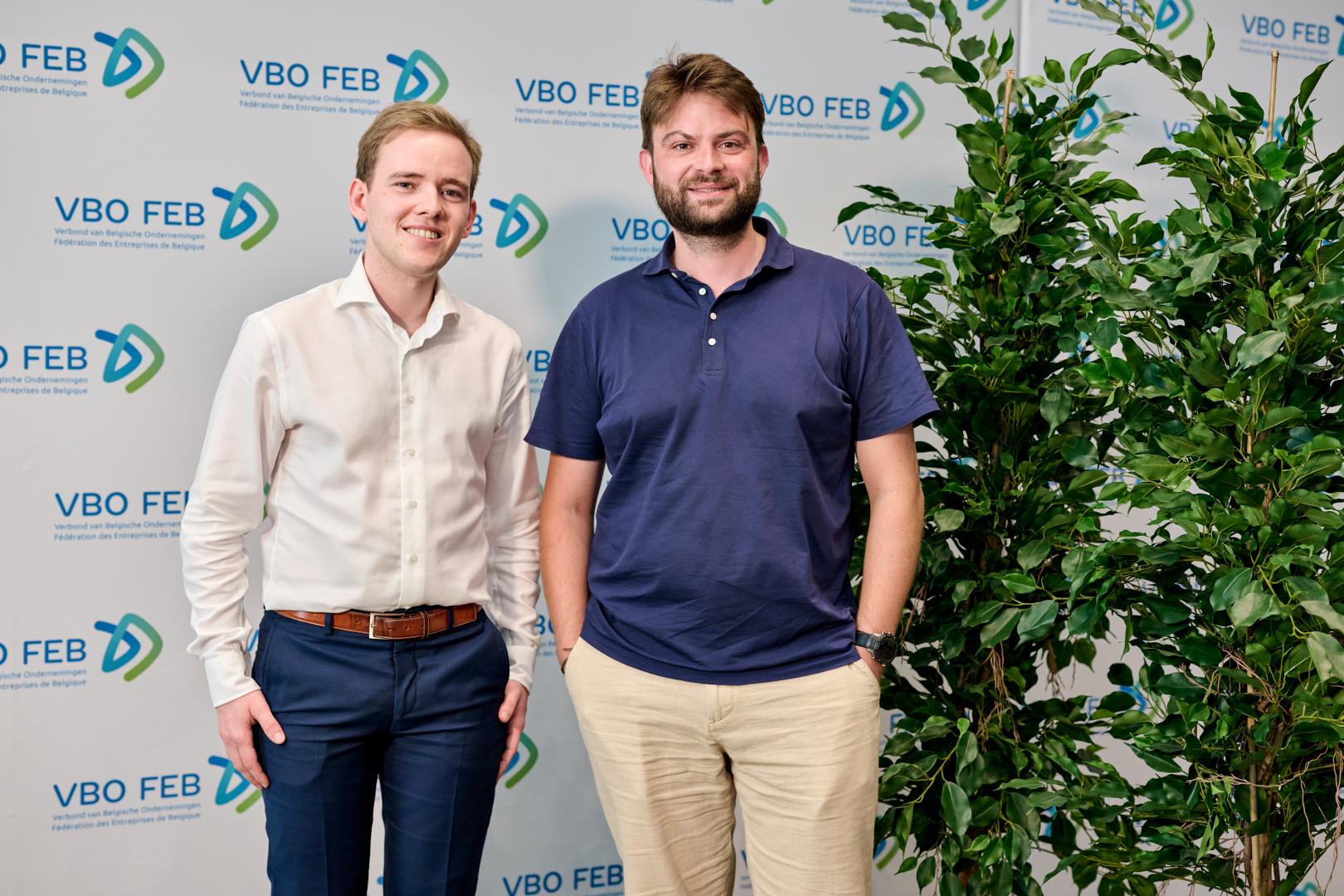 Jeroen Gui en Davio Larnout (CEO Superlinear)