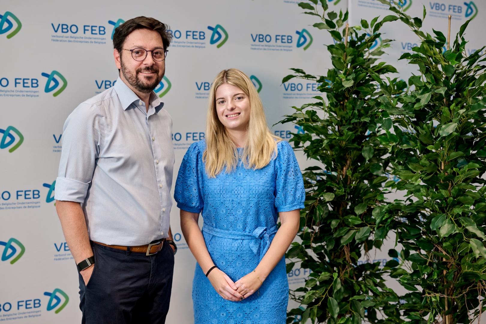 Emmanuel Flaam (CEO Netalux) en Laure de Schoenmacker
